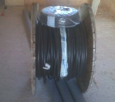 80m de cables électrique, heureusement sur roue pour le déploiement