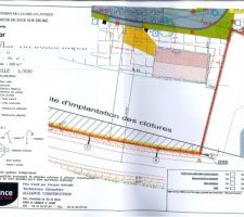 Voici le plan de masse avec les superficies du terrain