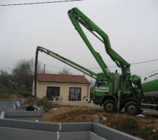 Coulage des murs du VS, première passe de 50 cm