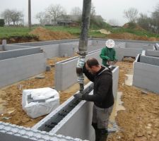 Coulage des murs du VS, première passe de 50 cm