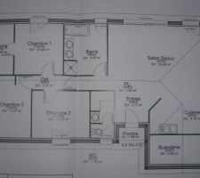 Plan maison de 115 m² environ