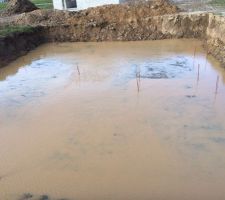 Voilà l'état du chantier après l'arrêté communale de fermeture de chantier suite à la cavité souterraine découverte sous le nouveau transfo
