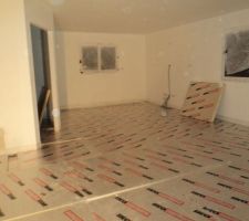 Pose de l\'isolation de sol en PU