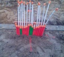 Insertion plomberie dans le remblai avec 2 potes
