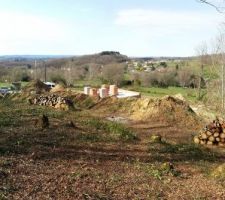 Vue en pano du haut de la seconde parcelle d&eacute;bois&eacute;e