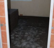 Pose du li&egrave;ge sur dalle 2X3cm