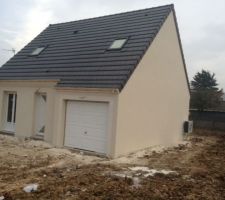 11 03 2014 - Vue maison avec la pompe &agrave; chaleur