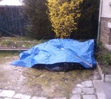 Le tas de gravat, enfin ce qu'il en reste.