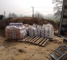 Sable et ciment pour la chape