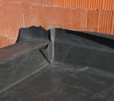 Pose de la membrane EPDM