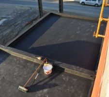 Pose de la membrane EPDM