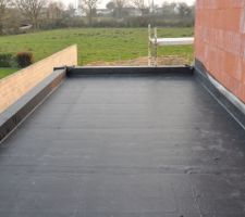 Pose de la membrane EPDM