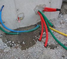 Les réseaux sec et l'arrivée d'eau potable à l'interieur