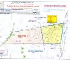 Plan du terrain avec pente