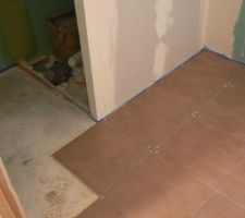 Salle d'eau parentale, cot&eacute; douche &agrave; l'italienne