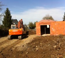 évacuation terre   mise en forme du terrain