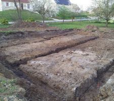 Terrassement des fondations...