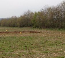 Viabilisation du quartier
notre terrain sera entre la borne jaune la plus &eacute;loign&eacute;e et les arbres