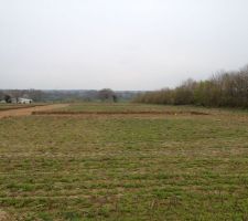 Viabilisation du quartier
notre terrain sera entre la borne jaune et les arbres a droite