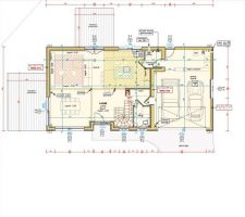 Plan DET rdc avec modif WC rdc et zones faux plafonds