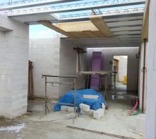 D&eacute;but du plancher nord / coffrage de la tr&eacute;mie