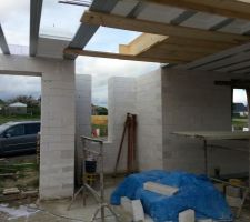 D&eacute;but du plancher nord / coffrage de la tr&eacute;mie