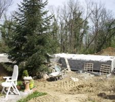 Préparation de la dalle pour recevoir l'ossature bois