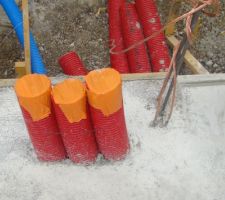 Fourreaux et cable terre en pied de GTL