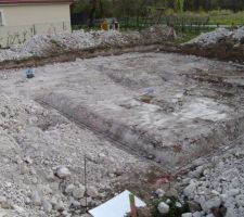 Terrassement terminé, en attente des fondations !