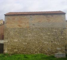 Le mur plein sud!!! on va tomb&eacute; le mur de moitier pour le garder en cloture de terrain