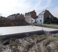 La dalle en cours de s&eacute;chage