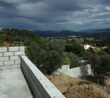 Vue vers l'Est depuis le balcon de l'étage