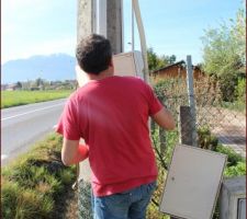 Pose par le fournisseur du coffret de chantier.