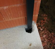 Percage du trou pour le passage tuyau de diametre de 100mm pour evacuation des eaux de pluies