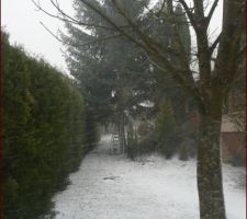 Le futur chemin d'accès le 6 Mars 2010 sous la neige