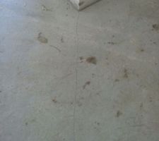 Chape liquide apr&egrave;s pr&eacute;chauffage.