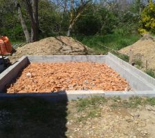 Soubassement garage - début herisson