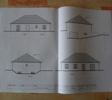 Plan des facade de la maison.