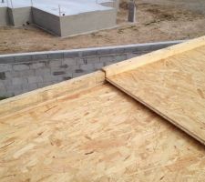 à gauche, la toiture chaude du garage.
à droite, toiture froide de la maison.
