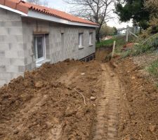 Le terrassement en cour.