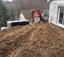 Le terrassement en cour.