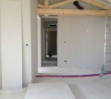 Voila le placo intéieur est quasi fini à quelques plaques près. Ca à de la gueule.