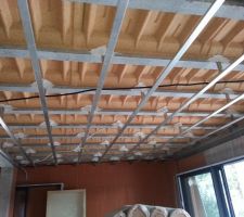 Suspentes et rails du plafond séjour