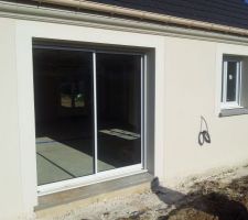 La baie vitrée enfin changé entièrement