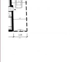 Il s'agit du plan des dimensions de l'allée prévue si possible pour une voiture.

La dimension du portail fait 2.35 m
dans l'allée ça se rétrécit au minimum à 2.1 m
Et l'emplacement de la voiture la largeur fait 2.5 m