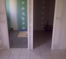 Pose du carrelage salle de bains   dressing