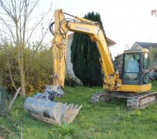 Pelleteuse pour le terrassement.