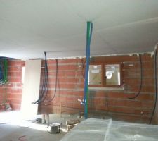Après une journée de plaquistes voici le plafond couvert