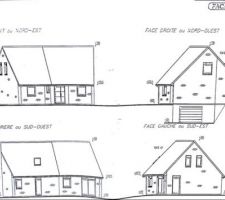 Ce ne sont pas les plans définitifs mais ca vous donne l'idee de ce que sera la maison.