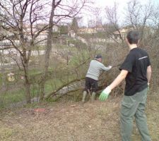 Pendant le nettoyage